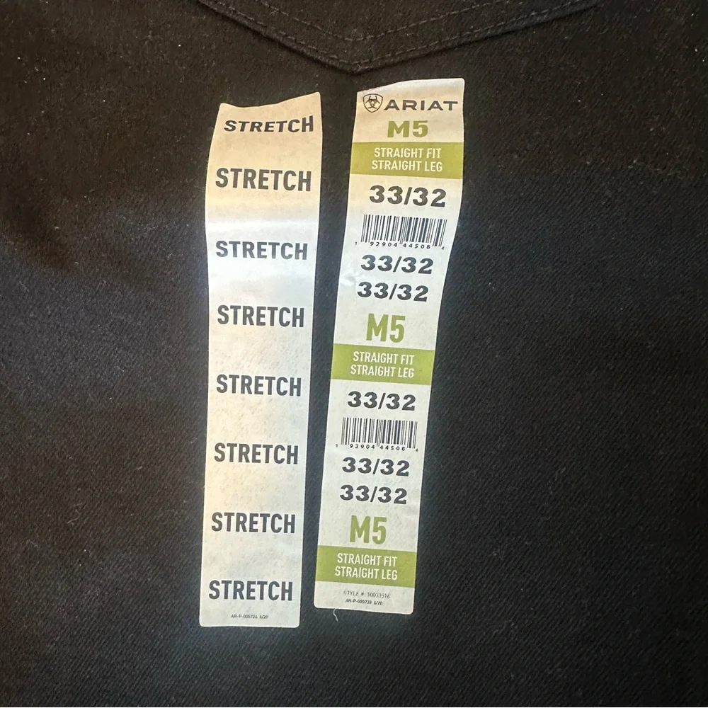 Ariat® Men's Legacy M5 Stackable Black Straight Leg Jeans 10033516 Sz 33x32 - Picture 2 of 4